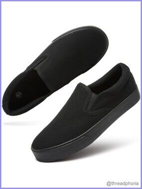 Women's Canvas Slip On Sneakers Non Slip Loafers